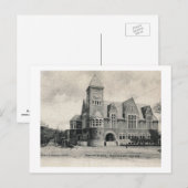 Stadhuis, Amherst, Vintage van Massachusetts Briefkaart (Voorkant / Achterkant)