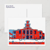 Stadhuis Burnsville NC Briefkaart (Voorkant / Achterkant)