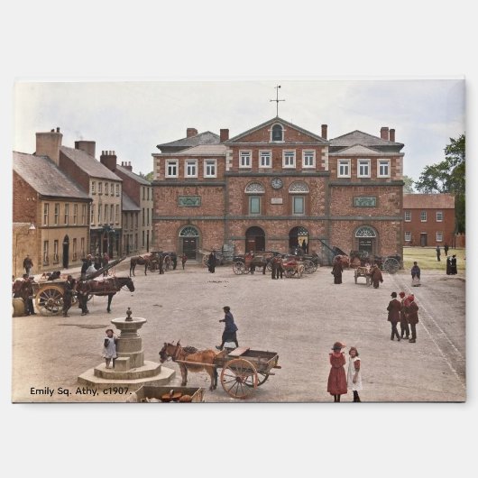 Stadhuis, Emily Square c1907, Athy Magneet (Voorkant)