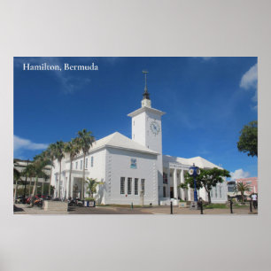 Stadhuis en Kunstencentrum, Hamilton, Bermuda Poster