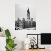 Stadhuis in Philadelphia Poster (Thuiskantoor)
