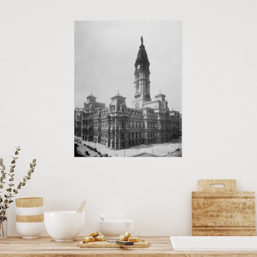Stadhuis in Philadelphia Poster (Keuken)