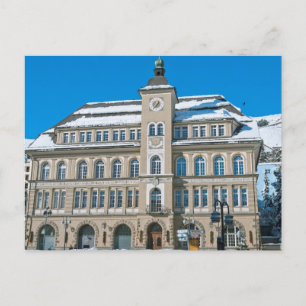 Stadhuis in St Moritz, Zwitserland Briefkaart