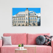 Stadhuis in St Moritz, Zwitserland Canvas Afdruk (Insitu (Woonkamer))