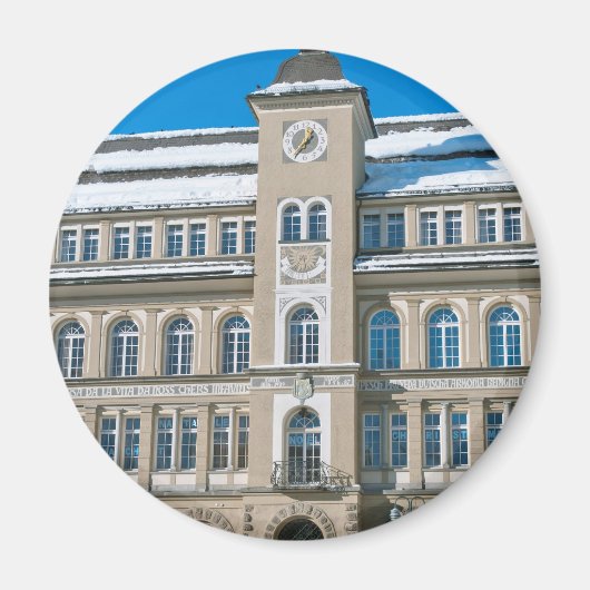 Stadhuis in St Moritz, Zwitserland Magneet (Voorkant)