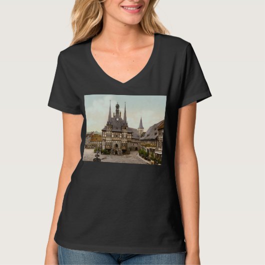 Stadhuis in Wernigerode (ca. 1900) T-shirt (Voorkant)