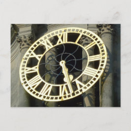 Stadhuis-klok. Cardiff, Wales, Verenigd Koninkrijk Briefkaart