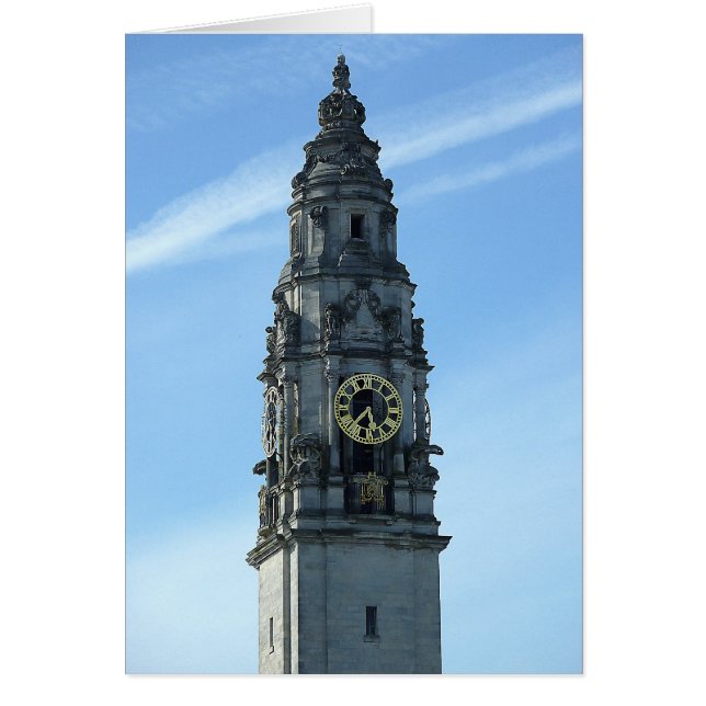 Stadhuis Klokkentoren, Cardiff (Voorkant)