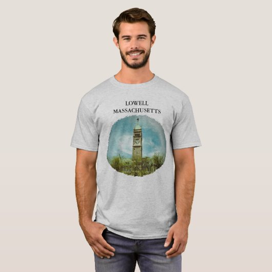 STADHUIS LOWELL MASSACHUSETTS T-SHIRT (Voorkant volledig)