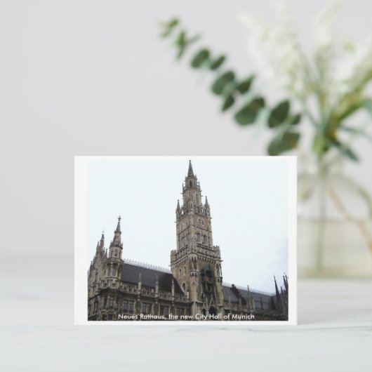 Stadhuis München Briefkaart (Staand voorkant)