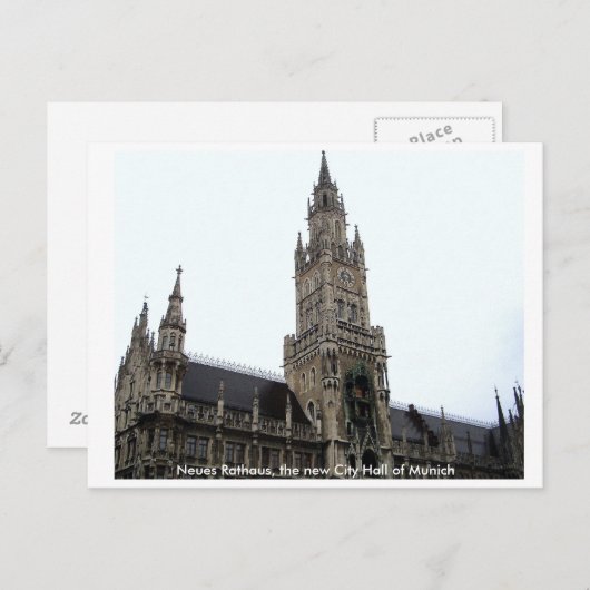 Stadhuis München Briefkaart (Voorkant / Achterkant)