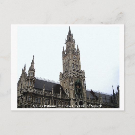 Stadhuis München Briefkaart (Voorkant)
