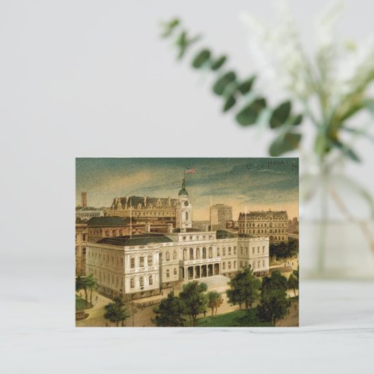 stadhuis New York Briefkaart (Staand voorkant)