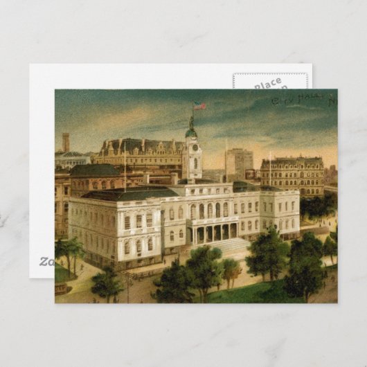  stadhuis New York Briefkaart (Voorkant / Achterkant)