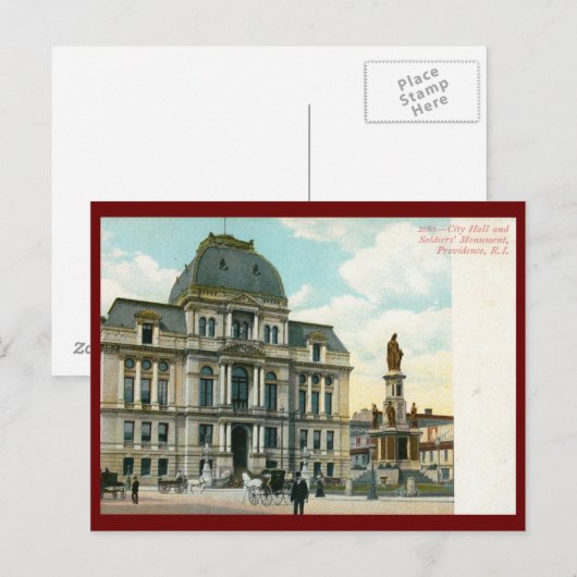 Stadhuis, Providence, RI Vintage Briefkaart (Voorkant / Achterkant)