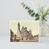 Stadhuis, Rothenburg (d.w.z. ob der Tauber), Bavar Briefkaart (Staand voorkant)