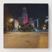 Stadhuis 's nachts vierkante klok (Voorkant)