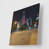 Stadhuis 's nachts vierkante klok (Hoek)