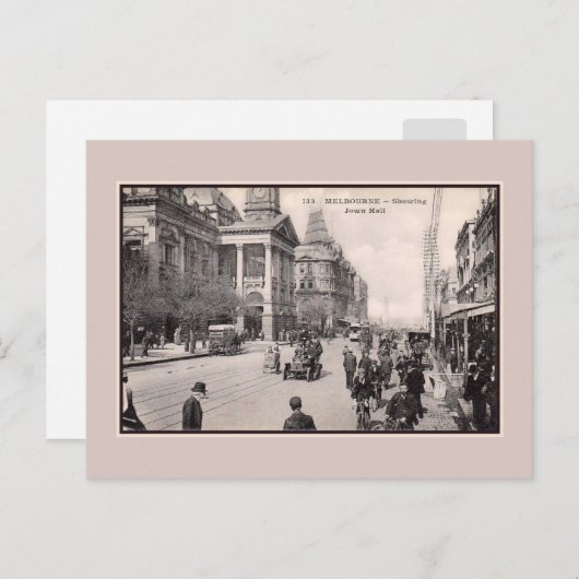 stadhuis van 1900 Melbourne Briefkaart (Voorkant / Achterkant)