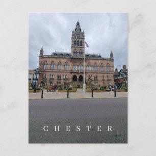 Stadhuis van Chester zicht op ansichtkaart Briefkaart