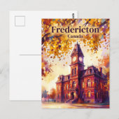 Stadhuis van Fredericton Canada Briefkaart (Voorkant / Achterkant)