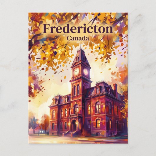 Stadhuis van Fredericton Canada Briefkaart (Voorkant)