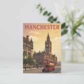  stadhuis van Manchester reizen Briefkaart (Staand voorkant)