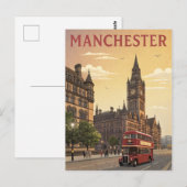  stadhuis van Manchester reizen Briefkaart (Voorkant / Achterkant)