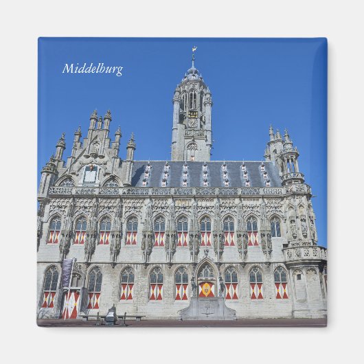 stadhuis van Middelburg, Nederland reis Magneet (Voorkant)