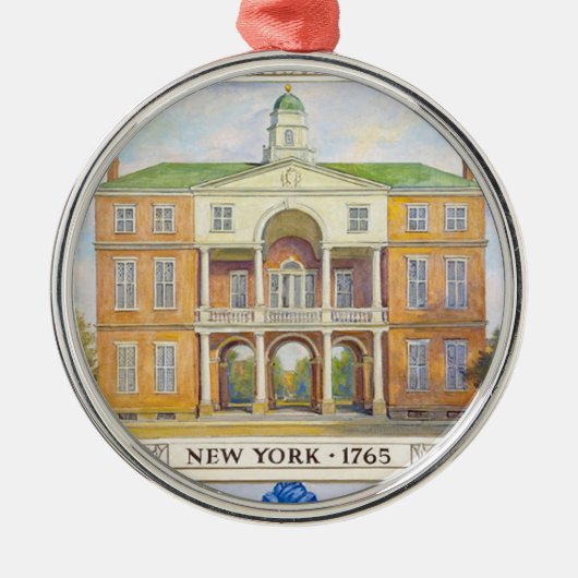 Stadhuis van New York 1765 Metalen Ornament (Voorkant)