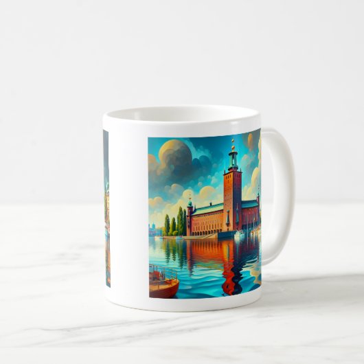 Stadhuis van Stockholm Mok (Voorkant rechts)