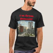 Stadhuisplein, Detroit MI 1915  T-shirt (Voorkant)