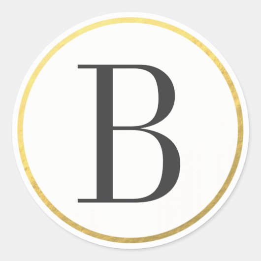 Stadhuistypografie monogram ronde sticker (Voorkant)