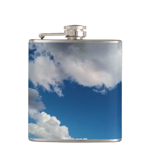 Stadia in de wolken heupfles (Voorkant)