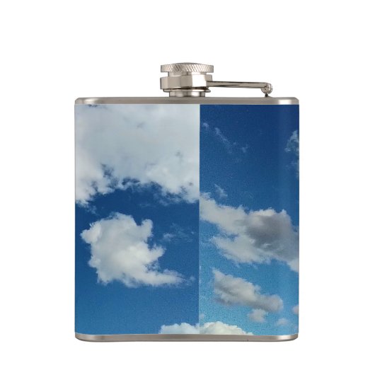 Stadia in de wolken heupfles (Achterkant)