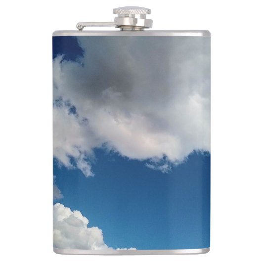 Stadia in de wolken heupfles (Voorkant)