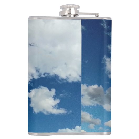 Stadia in de wolken heupfles (Achterkant)