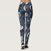 Stadia van de Maan Naadloos Patroon Leggings (Achterkant)