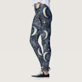 Stadia van de Maan Naadloos Patroon Leggings (Links)