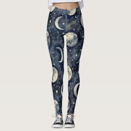 Stadia van de Maan Naadloos Patroon Leggings