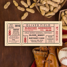  stadion Ticket Baseball Birthday
