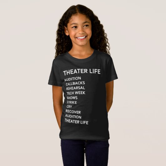 Stadium links rechtsgebied Funny Broadway Theater T-shirt (Voorkant volledig)