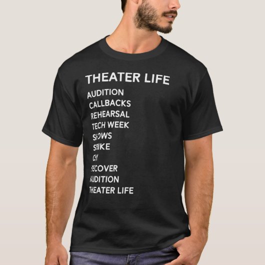 Stadium links rechtsgebied Funny Broadway Theater T-shirt (Voorkant)