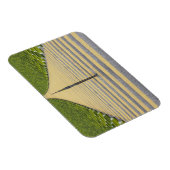 Stadiumtrap tussen rijen groene stoelen magneet (Rechterzijde)