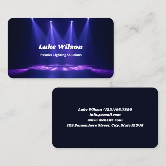 Stadiumverlichting Visitekaartje (Voorkant / Achterkant)