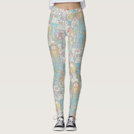  stadje gingerbrood pastel leggings