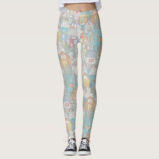 stadje gingerbrood pastel leggings (Voorkant)