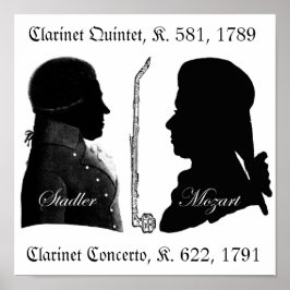 Stadler en Mozart Clarinet Poster