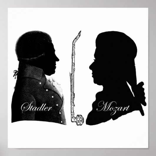 Stadler en Mozart Clarinet Poster (Voorkant)