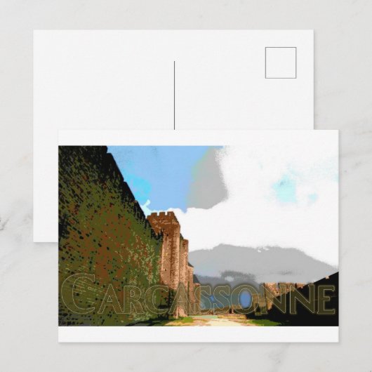 Stadmuren van Carcassonne Briefkaart (Voorkant / Achterkant)